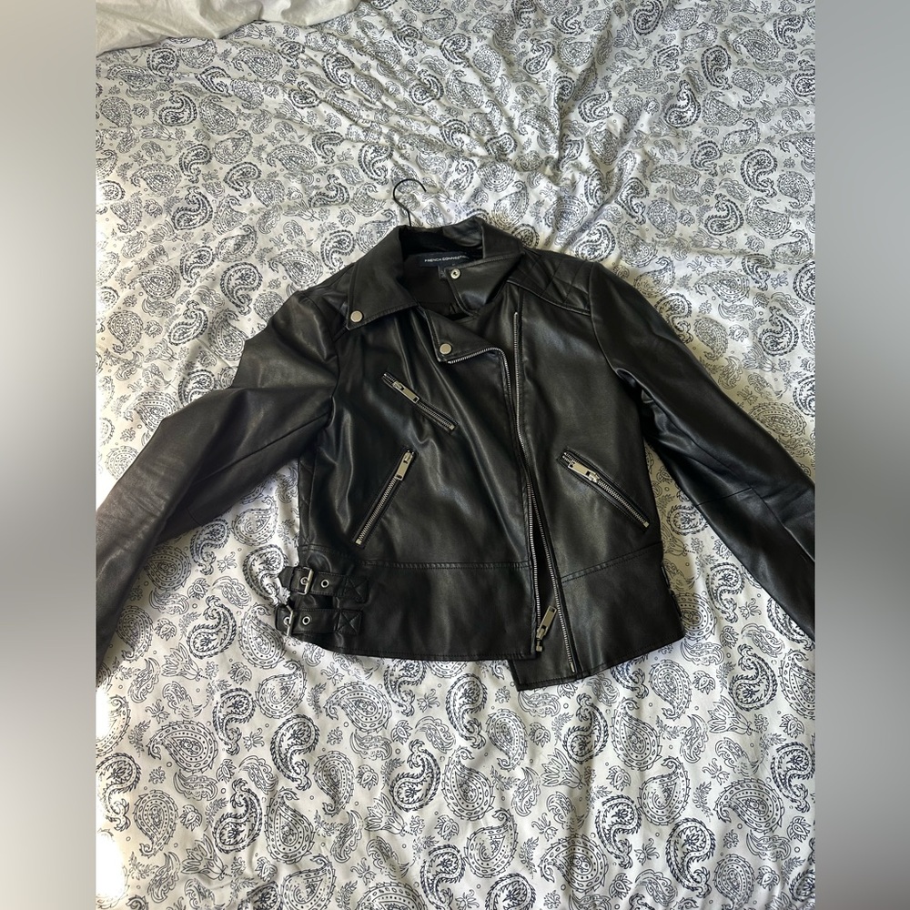 Moto vegan/faux leather jacket
